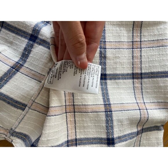 Pilcro for Anthropologie Shirt Button up Plaid Metallic Long Sleeve - Women Sm - Picture 5 of 5